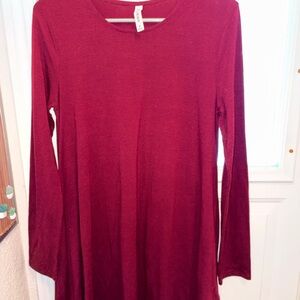Zenana Outfitters Burgundy Long Sleeve Top